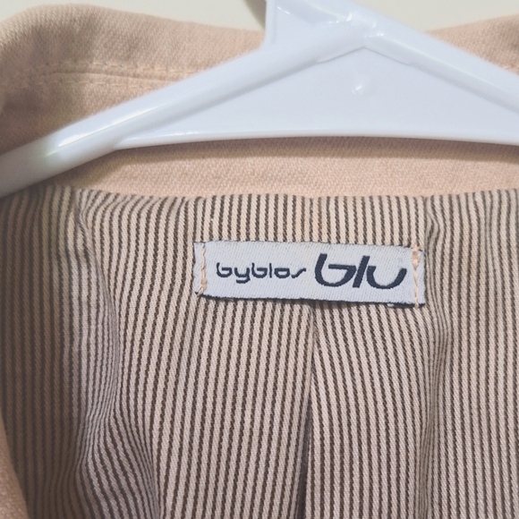 BYBLOS BLU pink denim blazer jacket size 12 - Picture 2 of 9